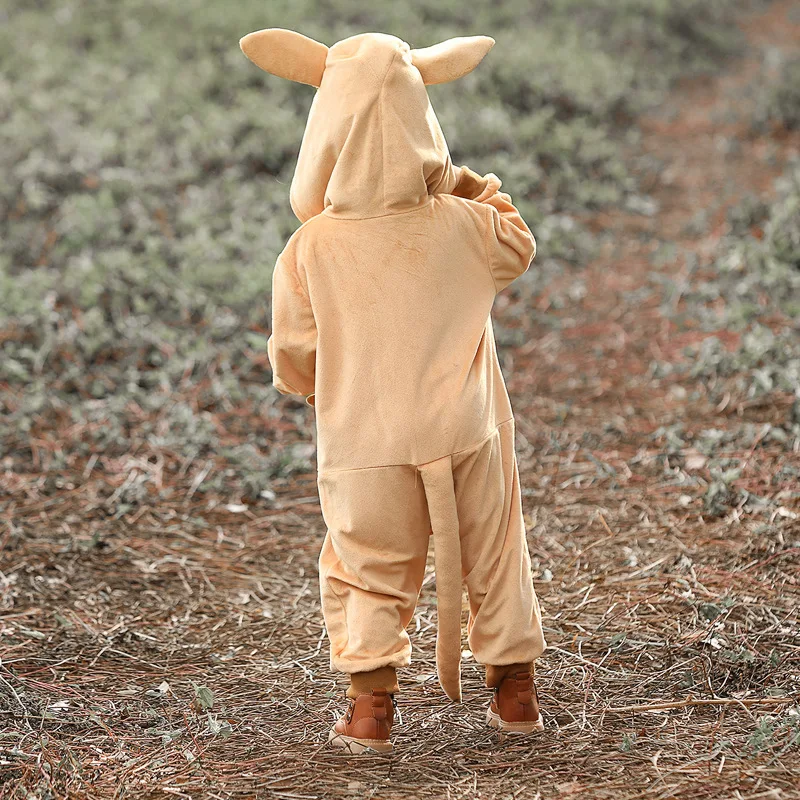 Umorden trajes de halloween para meninas adorável canguru traje crianças criança pijamas pijamas tema animal festa fantasia vestido