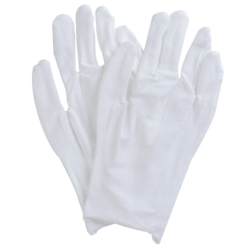 High Quality White Gloves Full Finger Men Women Waiters/drivers/Jewelry/Workers Mittens Sweat Absorption Gloves Hands Protector