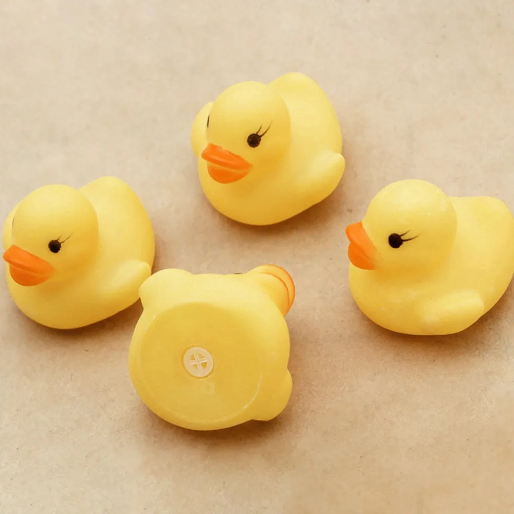 10pcs Squeezing Call Rubber Ducky Duckie Baby Shower Birthday Favors Детские Игрушки Basen Dla Dzieci Cute Beach Toys Juguete