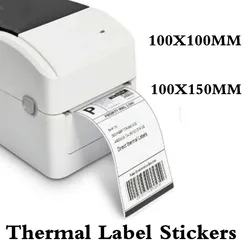 4x6 Inches Shipping Lable Direct Thermal Paper Sticker 100X100/150MM Adhesive Stickers 4-Inch Matching For Thermal Label Printer