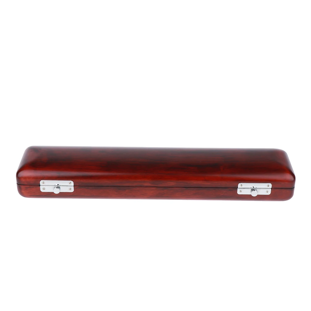 Wooden Carrying Flute Protective Case for 16 Holes Flute Musical Parts Brown