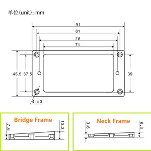 حلقات تجميع Humbucker Pickup المنحنية من البلاستيك المثني ، مجموعة إطارات التقاط الرقبة والجسر ، أسود وكريم ، اختر الغيتار LP Style ، 2 قطعة أعلى 8 مبيعات RMC بيك أب - رقم 7