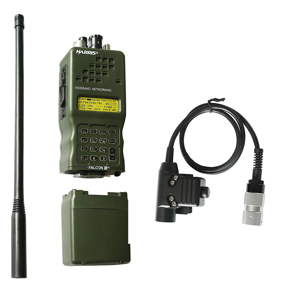 AN/PRC-152-funda de Radio ficticia PRC 152 Harris, Walkie Talkie militar, modelo para Radio Baofeng, sin función + enchufe U94 PTT de 6 pines