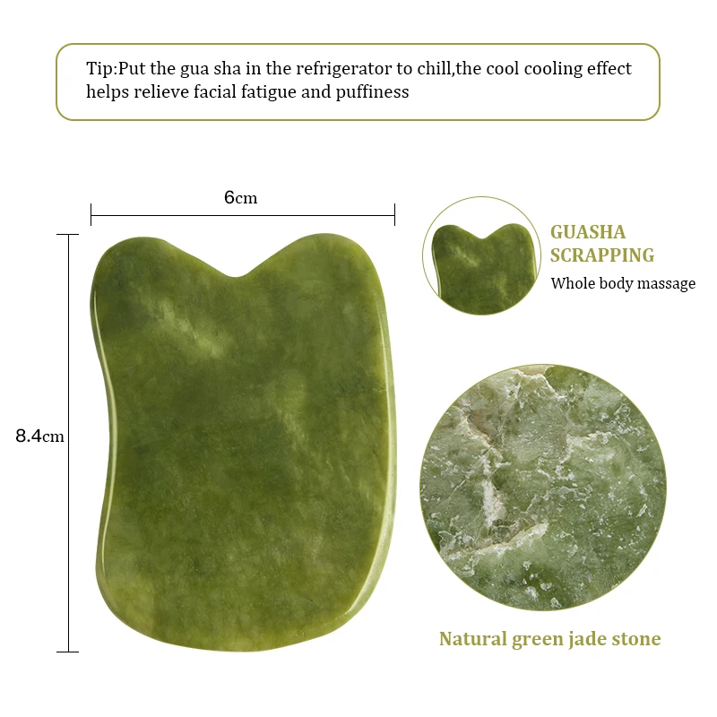 Natural Jade Guasha Scrapping Plate Massager for Face Gua Sha Face Massager Beauty Neck Skin Thin Lifting Wrinkle Remover