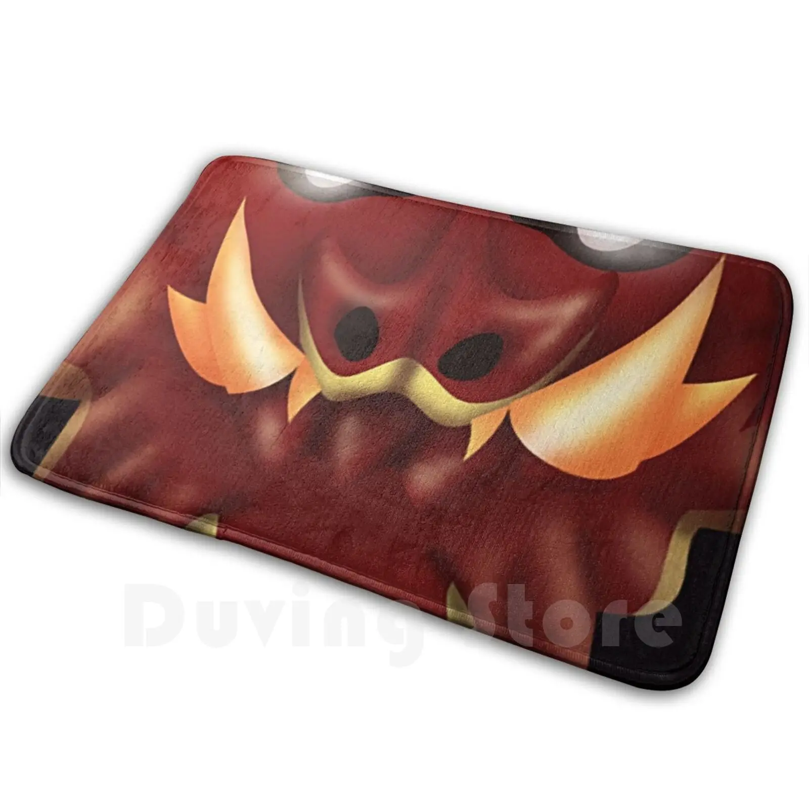 Alfombra roja de medio dragón, cojín suave antideslizante Dnd y Dragon Dragonborn Scalie Fantasy Evil Fire Monster