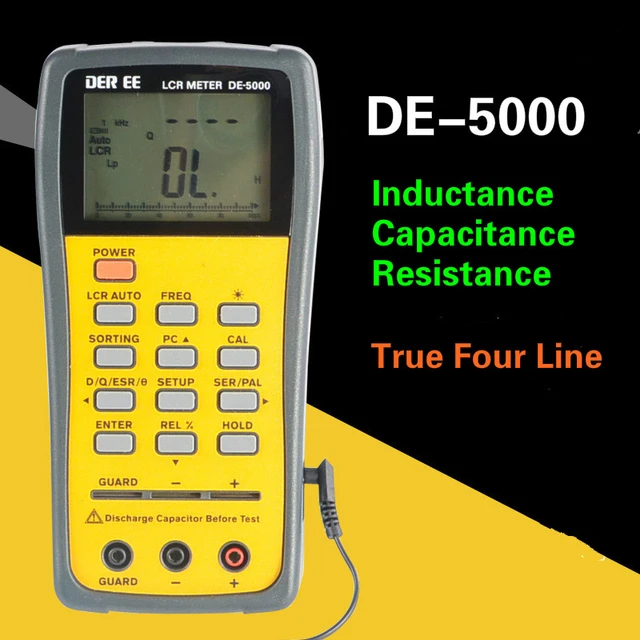 DE-5000 True Four Line Digital LCR Bridge Meter Multimeter High Precision  Inductance Capacitance Meter Resistance Tester - AliExpress 1420