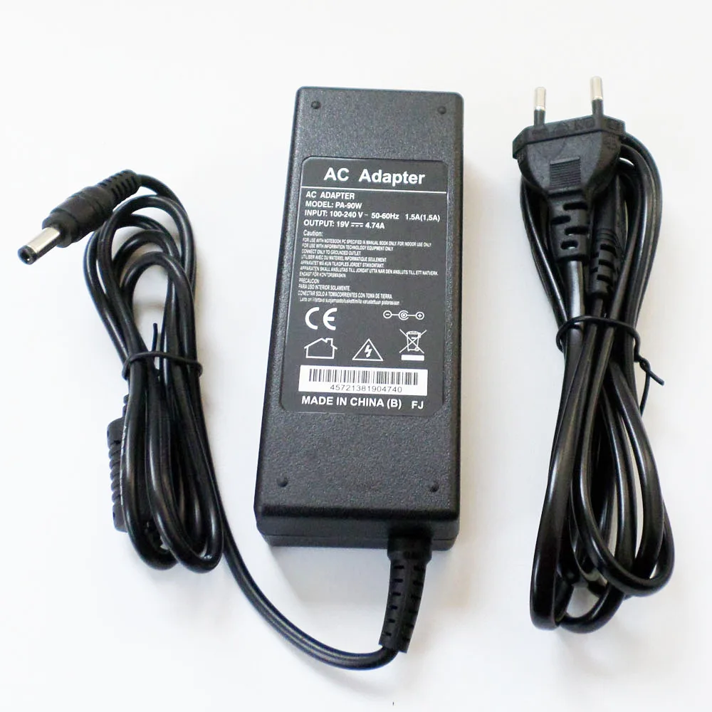 90W AC Adapter Power Supply Cord Battery Charger For Toshiba C855 C855D C850-ST2NX1 C850-ST2NX2 C850-BT2N12 PA-1900-23 Laptop