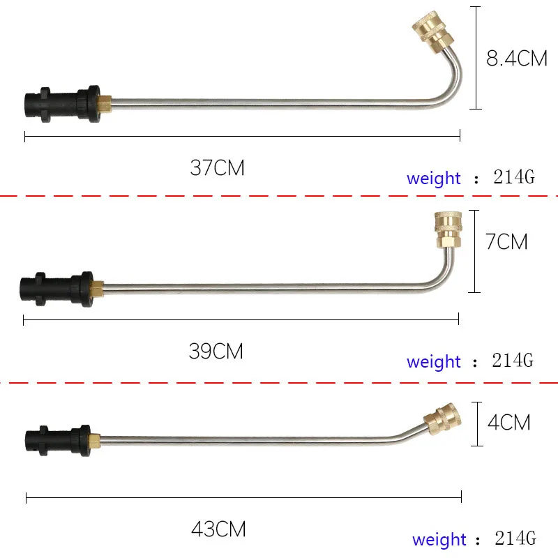 Nettoyeurs à pression pour livres de voiture, pointe de baguette, lance à jet en métal, 1/4 ", rapide, allergique, buse 5 couleurs, Karcher K2, K3, K4, K5, K6, K7