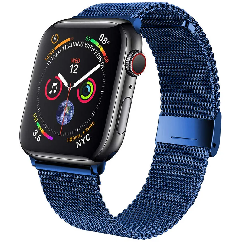 Correa Milanese loop para Apple watch, 44mm, 40mm, 38mm, 42mm, correa de Metal de acero inoxidable para iWatch series 4 3 2 1, Correa # SW
