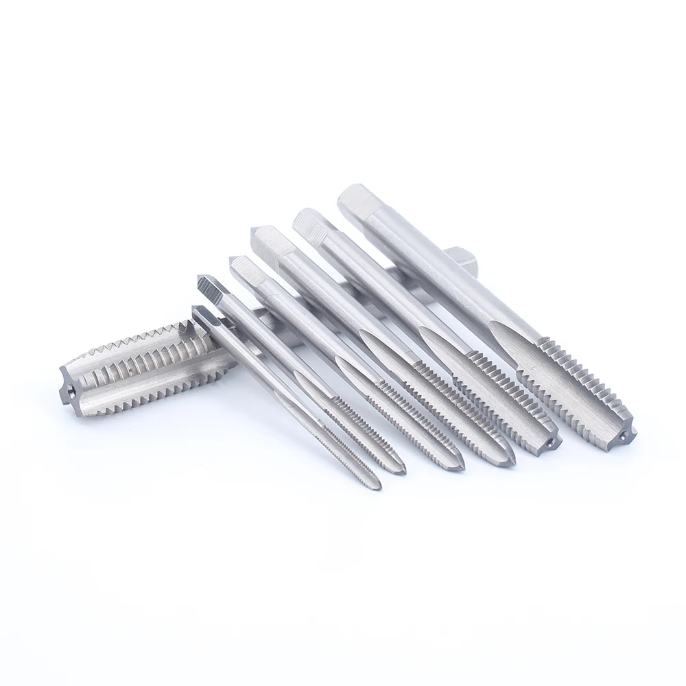 

9542HSS ISO Or JIS Or DIN Standard 7PCS M3-M12 Thread Taps Set Industrial Metric Screw Machine Taps