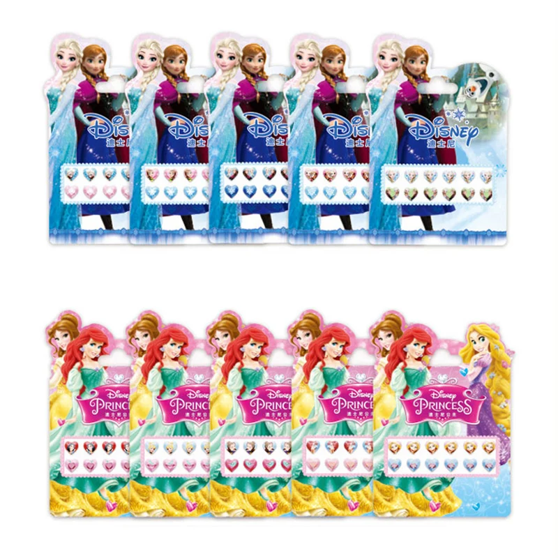 Disney girls Frozen elsa  Anna 3D earrings stickers  Princess Sophia Mickey Minnie kids  Makeup DIY Toys Nail Stickers