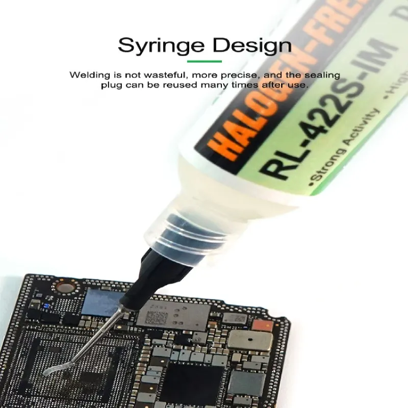 RL-422S-IM BGA PCB No-Clean Solder Paste Welding Advanced Oil Flux Grease 10cc Soldering Repair Paste