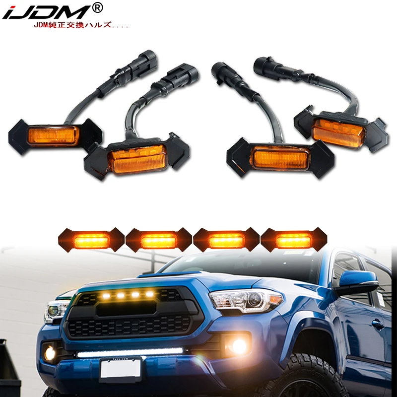 

iJDM 6000K White/amber 12v Front Grille Lighting For car 2016-2020 Toyota Tacoma w/TRD Pro Grill ONLY Front Grille Lighting DRL