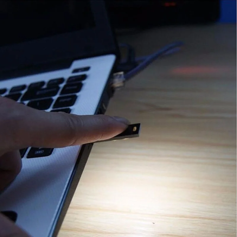 Mini Pocket Card USB Power Supply 6 LED Keychain Night Light 1.2W 5V Hand Press Sensor Suitable for Power Bank Computer Laptop