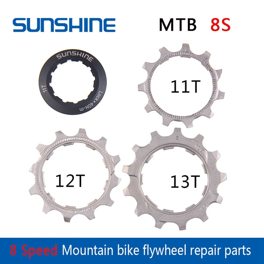 SUNSHINE Bicycle Flywheel Pinion Repair Parts 8/9/10/11/12speed Bike Cassette 11T 12T 13T Bicycle Flywheel Locking Cover General