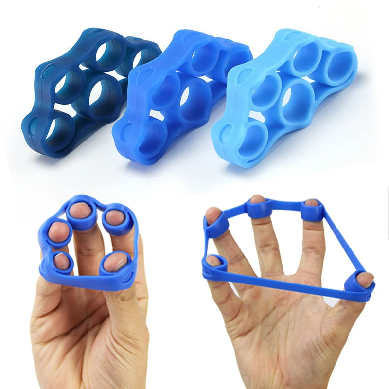 Finger Exercise Rehabilitation Training Device Silicon Band Tension Strength Exerciser High Elastic Hand Finger Strengthener