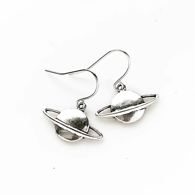 Planet Earrings Space Dangle Earrings Galaxy Jewelry Solar System Saturn Earrings Cool Earrings
