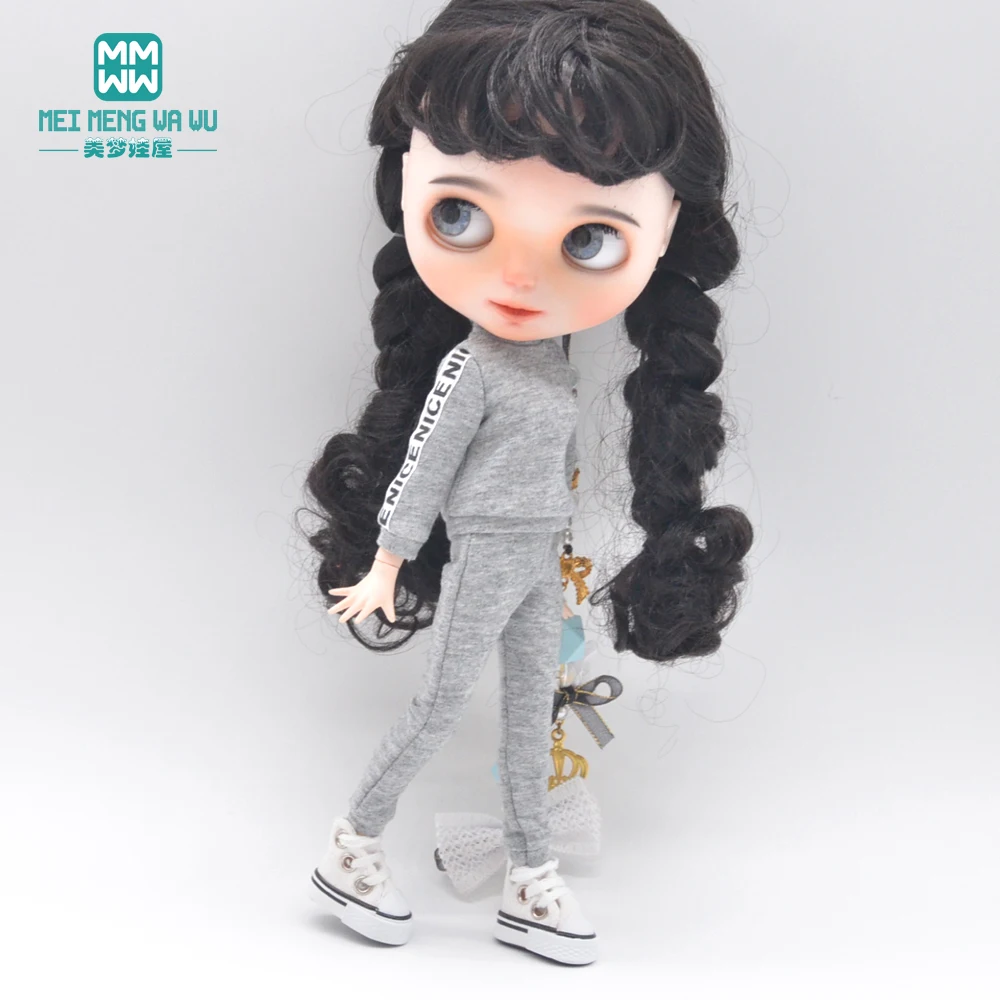 

Blyth doll clothes for 28-30cm Azone OB22 OB24 doll accessories Fashion sports three-piece suit