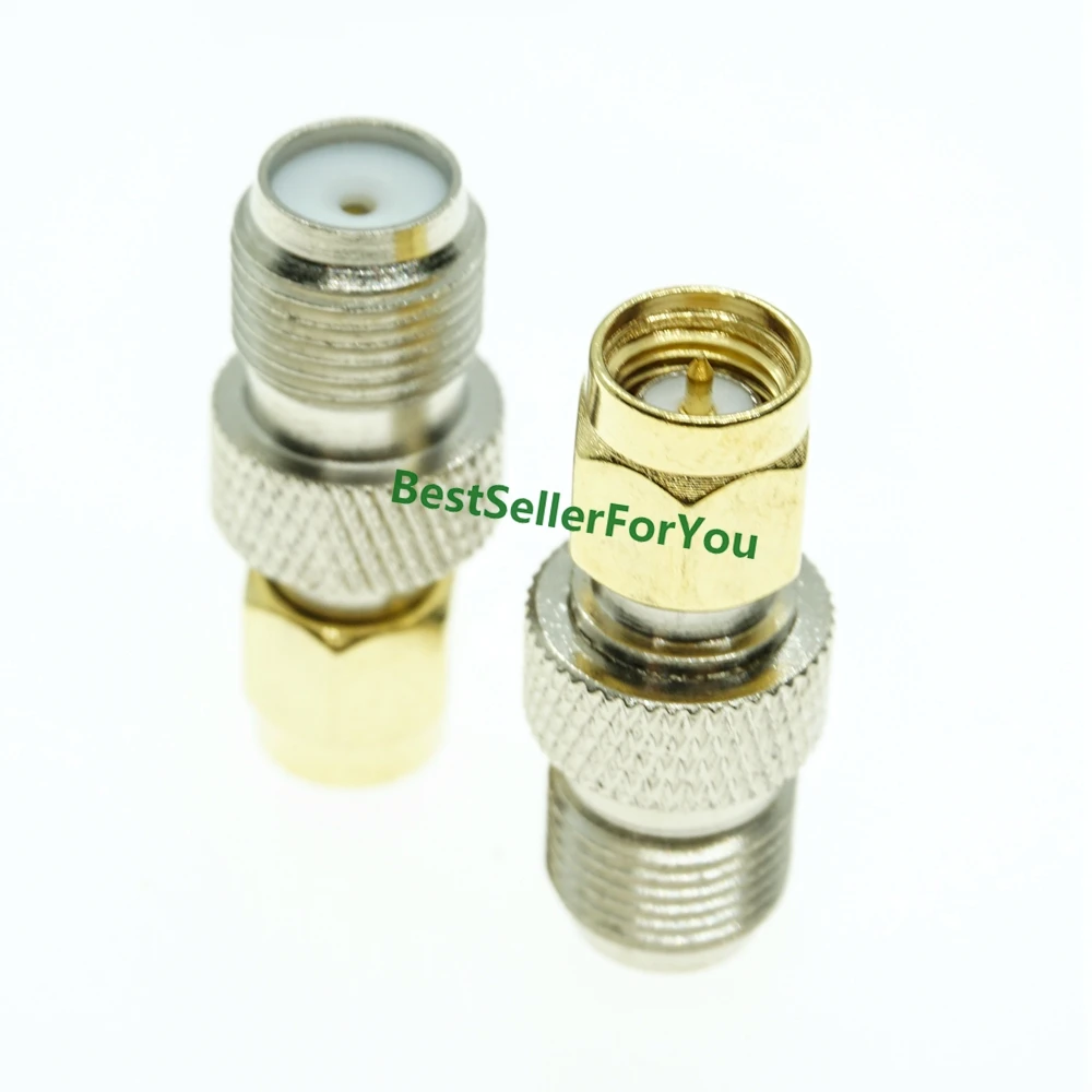 F Type Female Jack To SMA Male Plug Coax Coaxial Connector RF Adapter