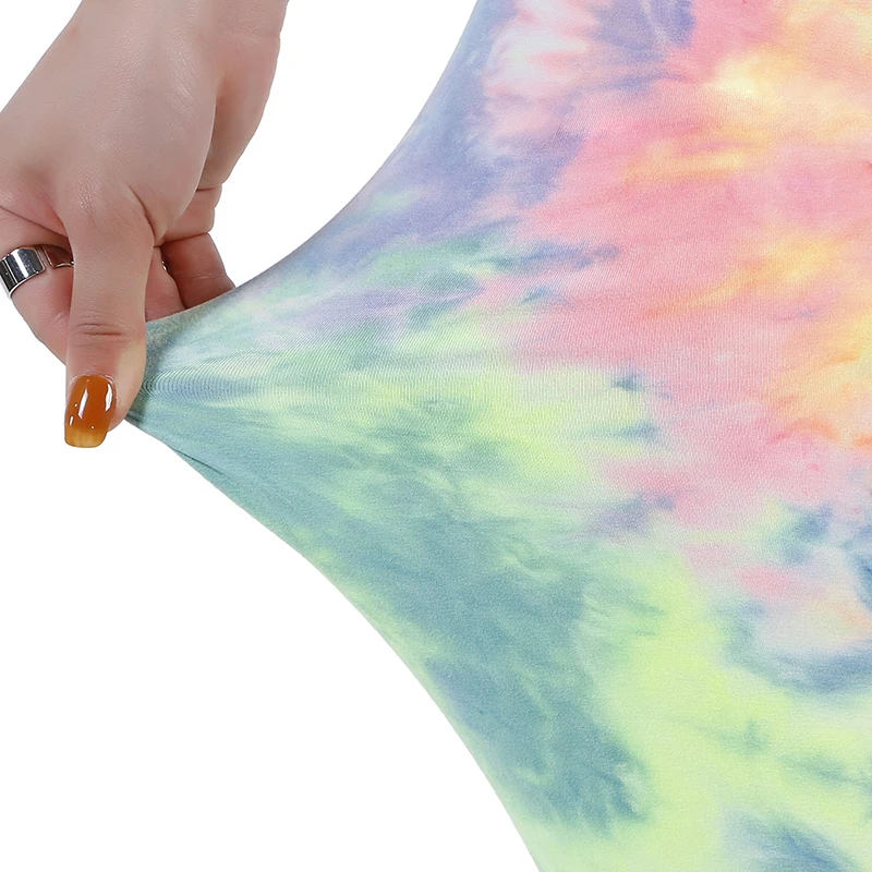 Visnxgi tie dye fino leggings cintura alta empurrar para cima do esporte calças de yoga feminino elástico ginásio treino executando tornozelo-comprimento elástico inferior