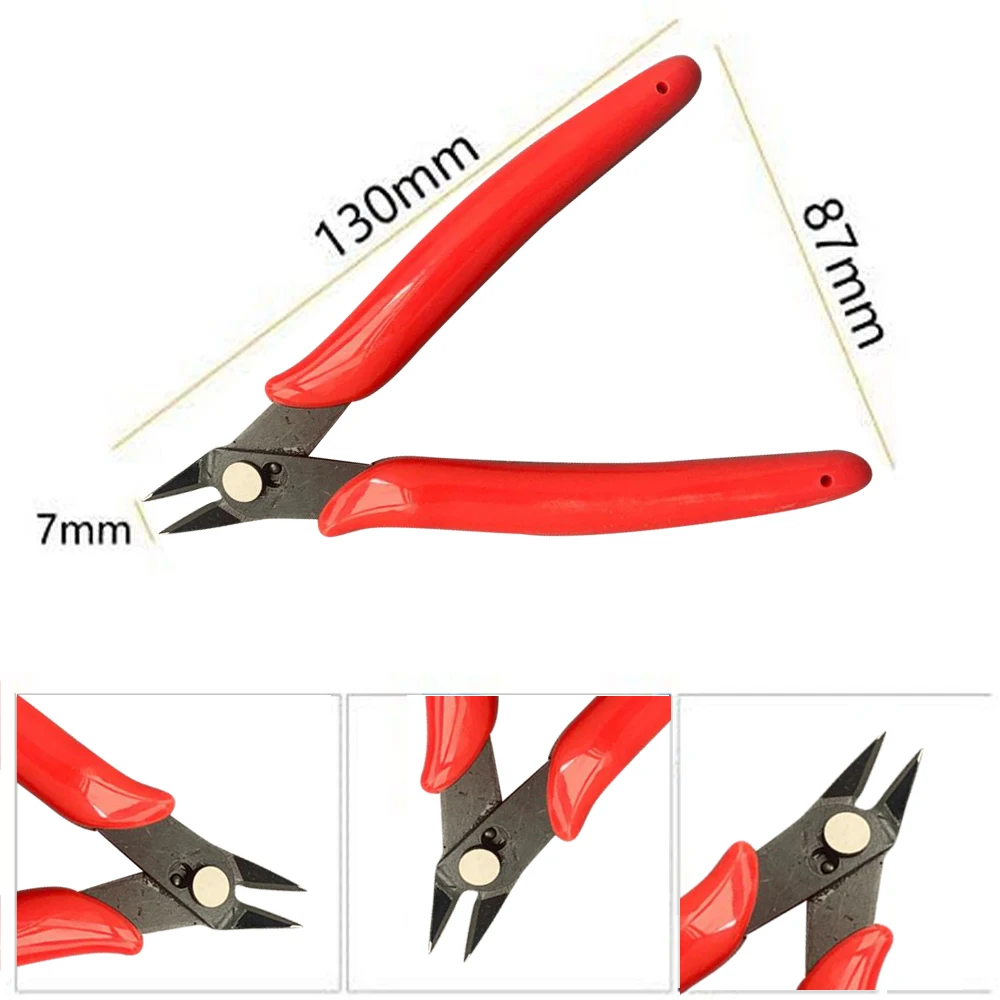 5 Inches Wire Cable Cutters Multi Functional Pliers Precision Electronic Flush Cutter Stainless Steel Nipper Hand Tools