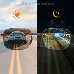 Classic Rectangle Folding Frame Sunglasses Men Polarized Photochromic Driving Glasses Women Chameleon Goggle Oculos masculino