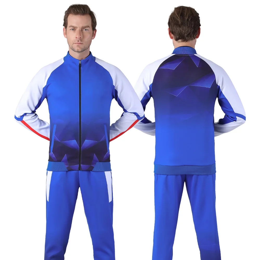 Zhouka wholesale new design jogging running wear men sports jacket soccer tracksuit