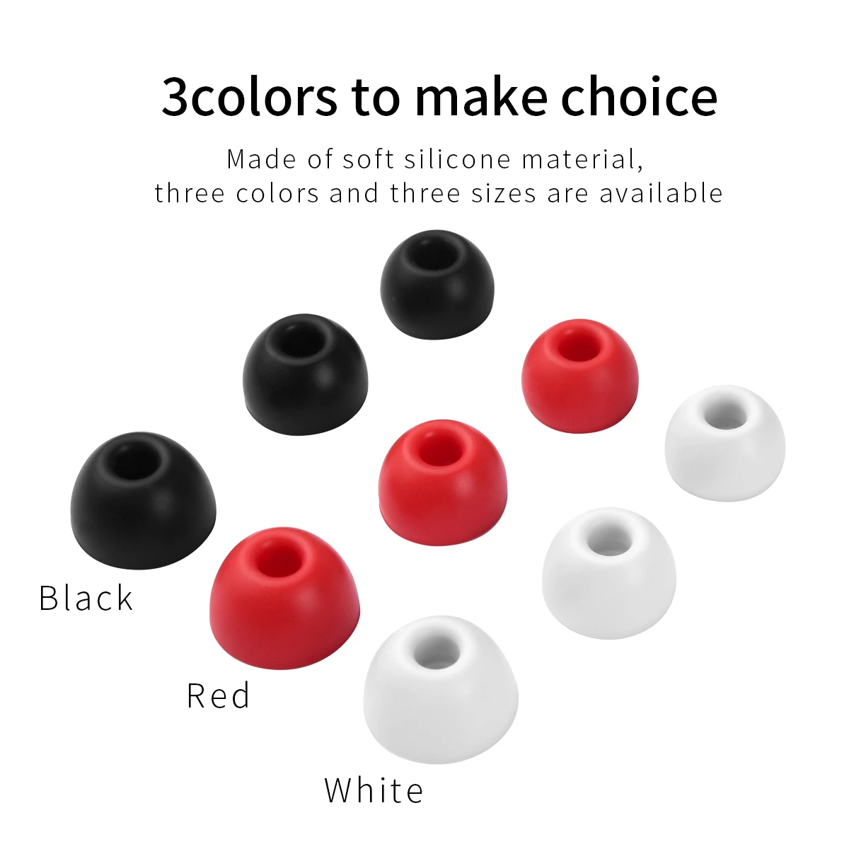 6Pcs Silicone Ear Tips for Beats Fit Pro Eartips Fit Pro Wireless Headphones Tips TWS Earbuds Anti-Slip Earphone Earplugs