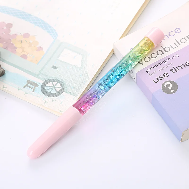 1PCS Liusha cartoon fairy pen cute stationery student fountain pen wholesale. Random color