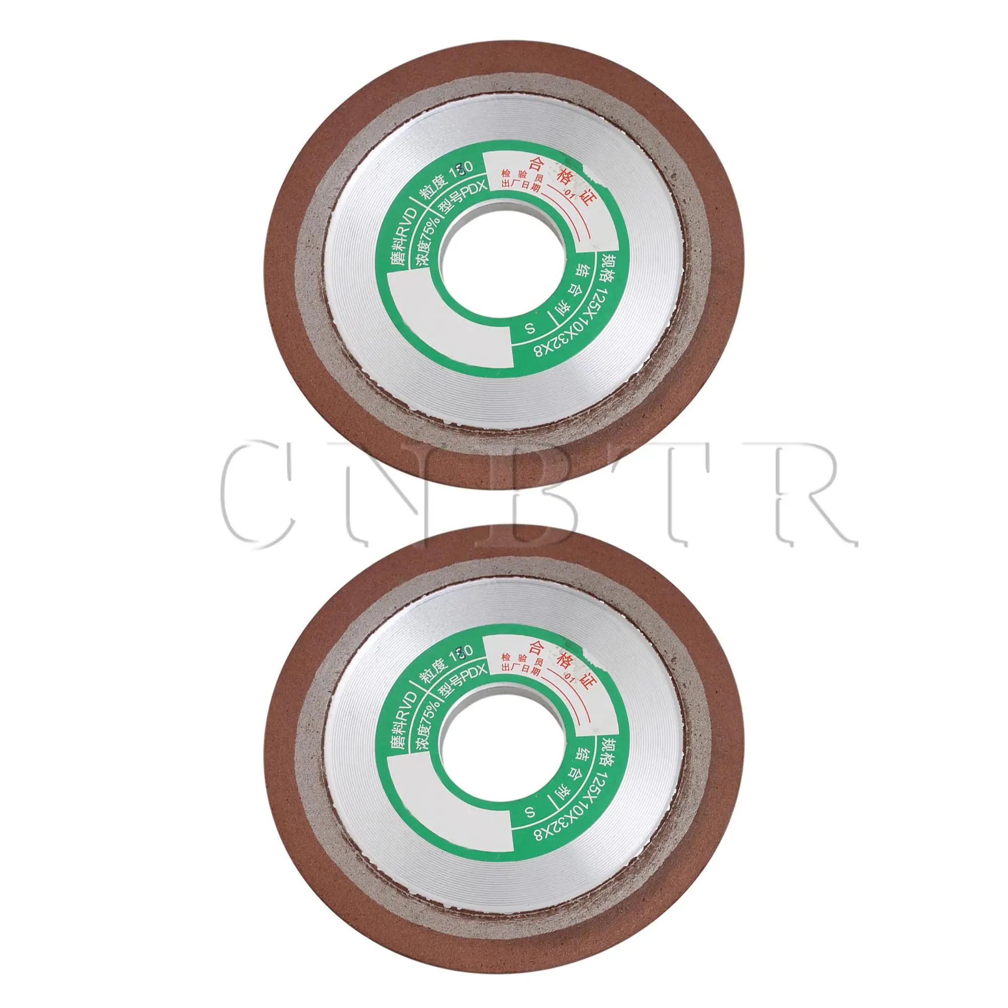 

CNBTR 2pcs PDX Single Bevel Grinding Wheel 125x10x32mm for Processing 180#