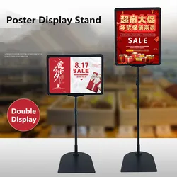 A4 Hoogte Verstelbare Rvs Poster Display Frame Promotie Teken Houder Sales Kartonnen Display Rekken Stand