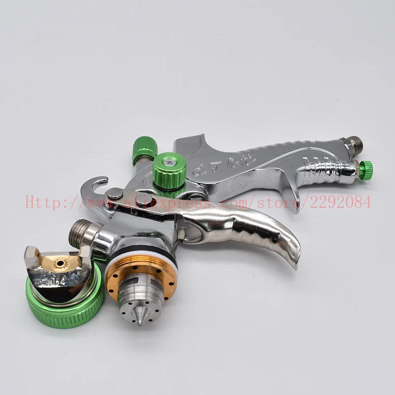 Pistola pulverizadora manual HVLP, pistola pulverizadora por gravedad, herramienta neumática de 1,4mm, 600CC, taza sin limpieza, taza mezcladora de pintura adecuada para pulverización de automóviles