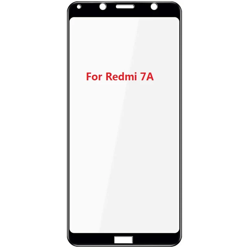 Full Tempered Glass for Xiaomi Redmi 7A Full Cover Tempered Glass Screen Protector for Redmi 7A Protective Glass Film