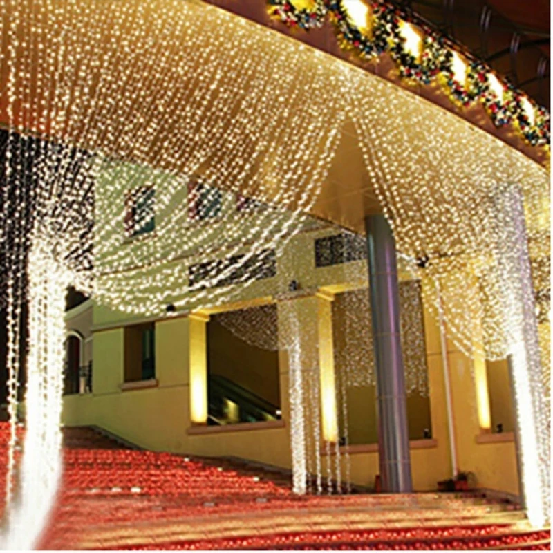 Imagem -02 - Led Icicle String Lights para Decoração Home Fairy Lights Guirlanda de Natal Casamento Festa Cortina Jardim 3x3m 6x3m