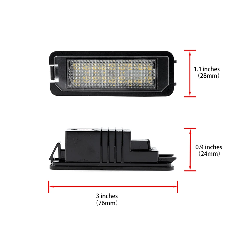 Fits For VW GOL 2004-2010 Fox EU 2005-2012 Saveiro 2005-2013 Error Free White SMD White Rear Led License Plate Lights Tag Lamps