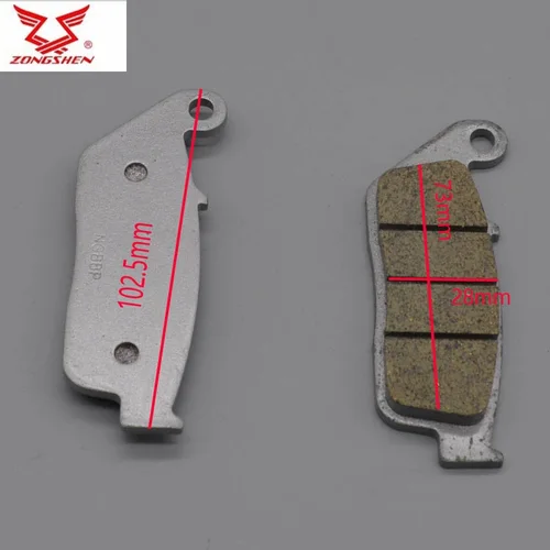 Imagen 2 del producto Pastillas de freno de motocicleta 150cc 200cc pastilla trasera delantera para ZS150 ZS200-51 RX1 zongshen