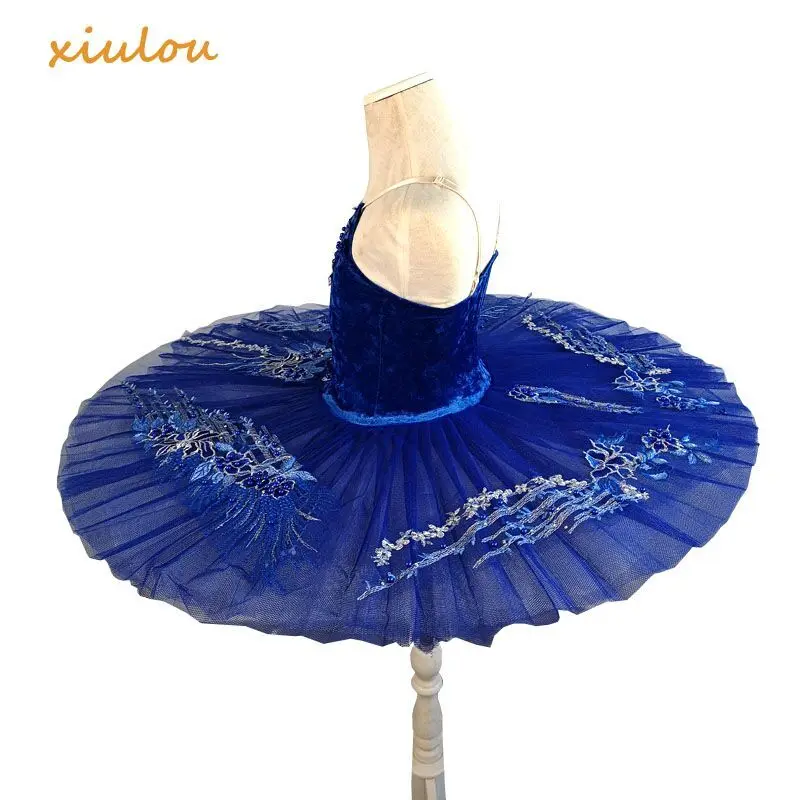 Tutu de Ballet Bleu Professionnel pour Fille et Adulte, Costume de brevde Ballerine