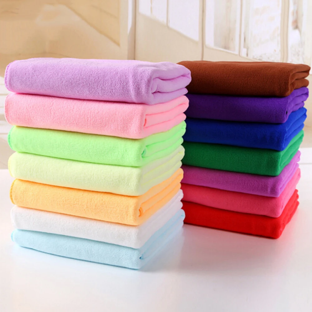 Water Absorbent Microfiber Soft Car Washing Solid Color Fast Drying Hand Towel Car accessories 2020