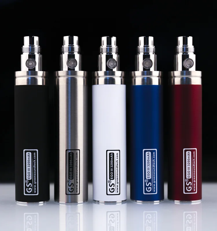 บุหรี่ไฟฟ้า eGo III 3200mAh แบตเตอรี่ความจุมากของแท้บุหรี่อิเล็กทรอนิกส์สำหรับ510 CE4 CE5 H2 MT3เครื่องฉีดน้ำ
