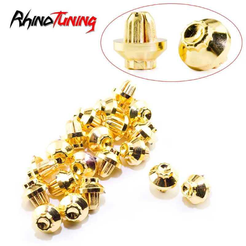 100pcs Universal Car Wheel RivetsFor For Car Rim Lip Replacement  Decoration Golden Chrome Sliver Styling Tunning