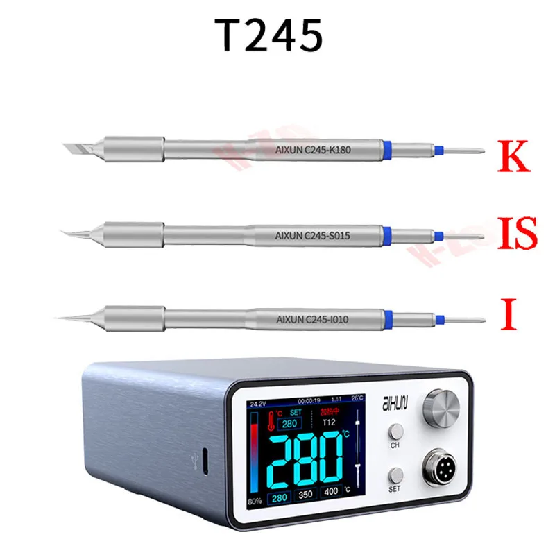 

JC AIXUN 200W T3A Nano Soldering Iron Tip Accessories Smart Soldering Station T12 T245 936 Handle Patch BGA Repair Soldering