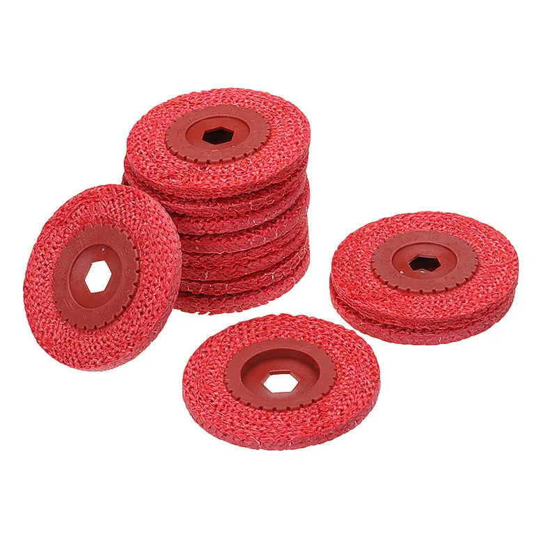 

100mm Red Small Sisal Wheel for Metal Polishing Angle Grinder