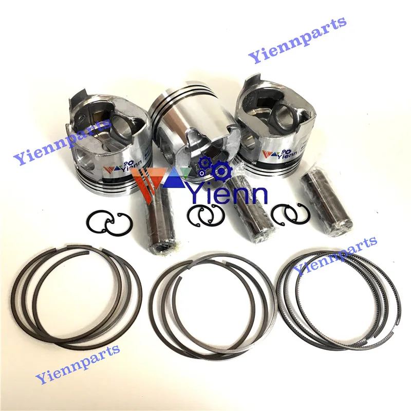 3D88 3D88-6 3D88E Piston Kit With Piston Ring Set For Komatsu Engine PC40FR-2 Repair Parts