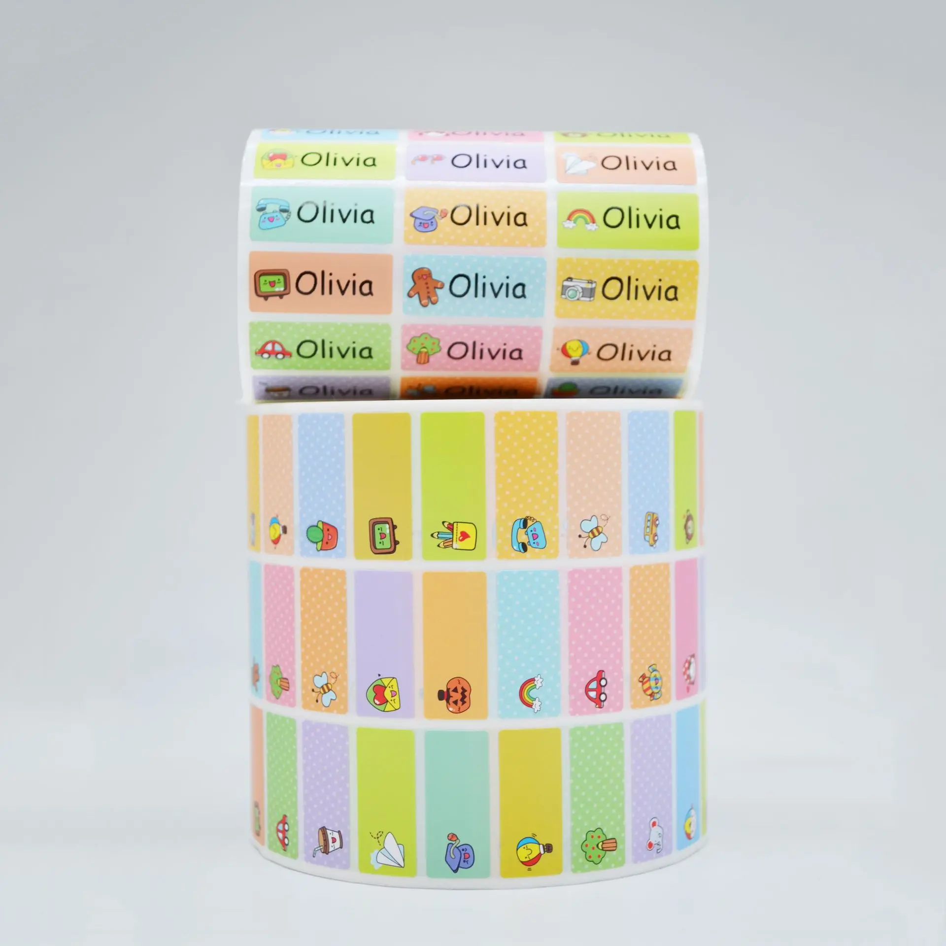 Custom Name Sticker Customize Stickers Waterproof Personalized Labels Children School Stationery Variety Patterns Animal Boy Tag