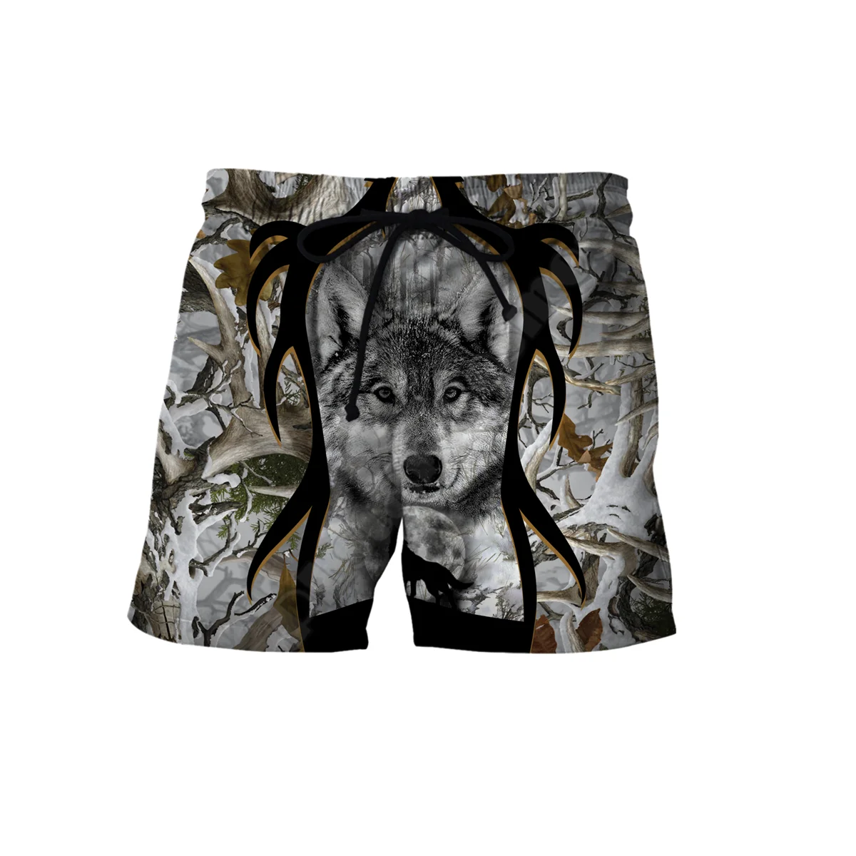 PLstar Cosmos New summer Fashion Shorts Love Wolf 3D Printed Male/Female streetwear Casual Cool Shorts 08