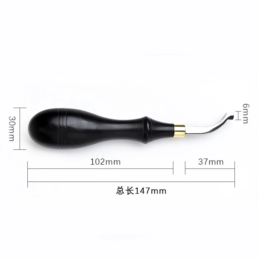 Leather Edge Creaser Leathercraft Edge Creasing Tool Leather Craft Hand Tools Leather Edge Tool with Wood Handle hot cold press