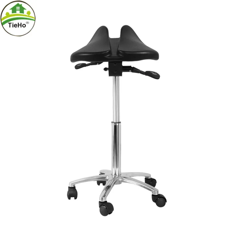 Ergonomic Saddle Chair with Swivel Tilting Seat, Orthopedic Chair, Posture Stool, Barber Chair, Dental Salon Stool, Forward Lean