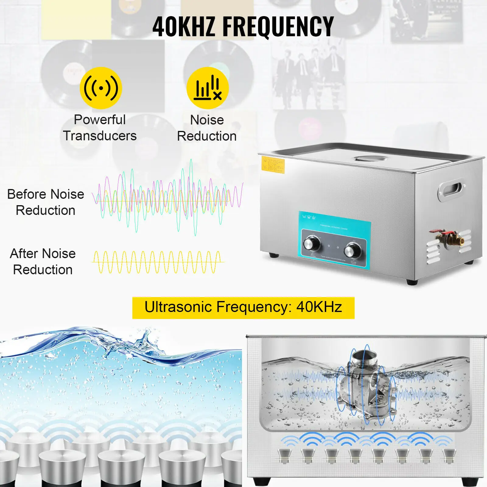 VEVOR 3L 6L 10L 15L 22L 30L Electric Ultrasonic Cleaner Portable Washing Machine Lave-Dishes Diswasher Ultrasound Home Appliance