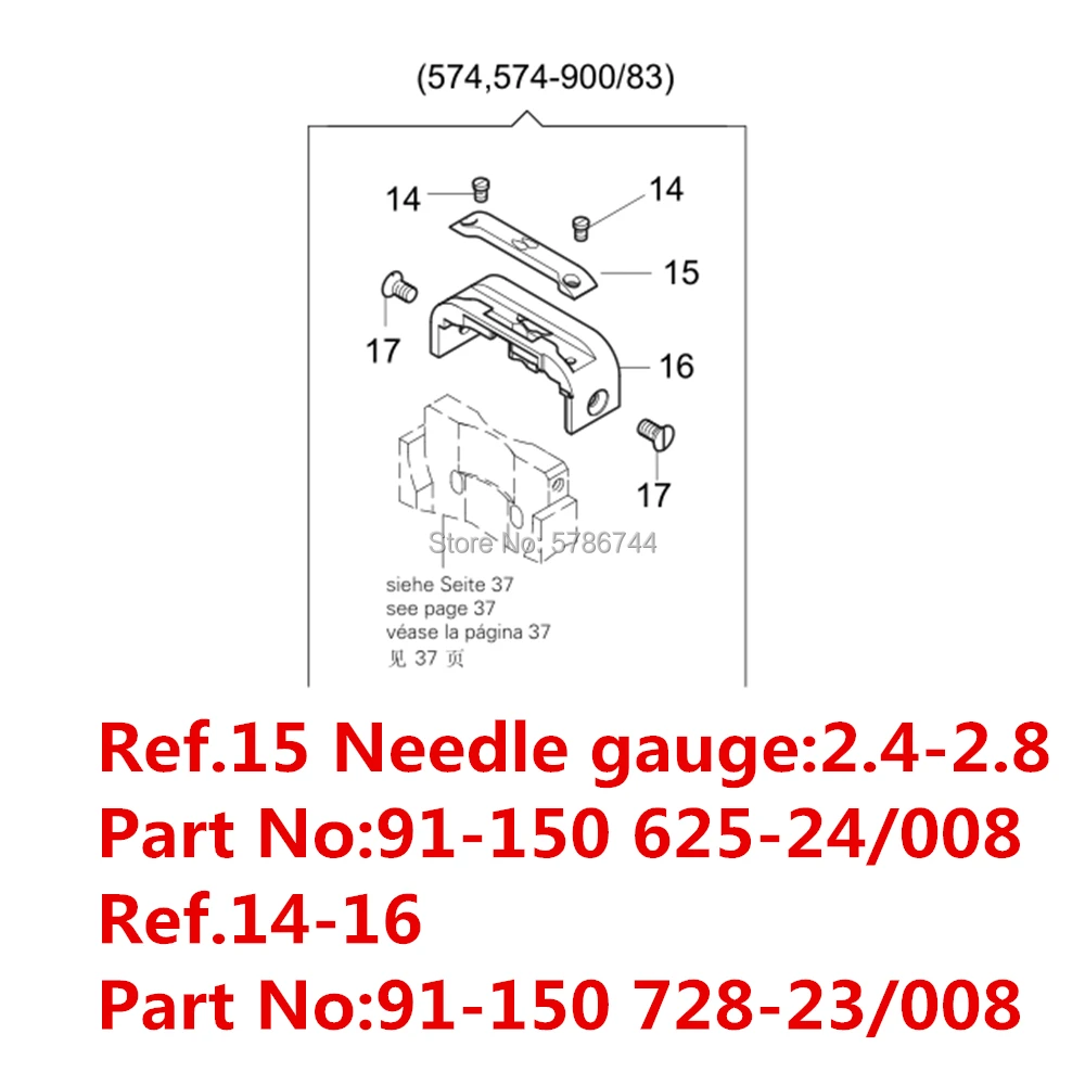 Needle plate 91-150625-24 for PFAFF shoe machine 574 MA574 ZOJE ZJ9620 CS-8892 TTY592 JACK592 PFAFF