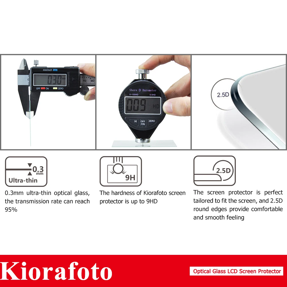 2 Gói 2.5D/9H Quang Kính Cường Lực Bảo Vệ Màn Hình + Giày Nóng Chống Bụi Chống Trầy Xước Bao Da Nắp sony A5000 D6000 D6300